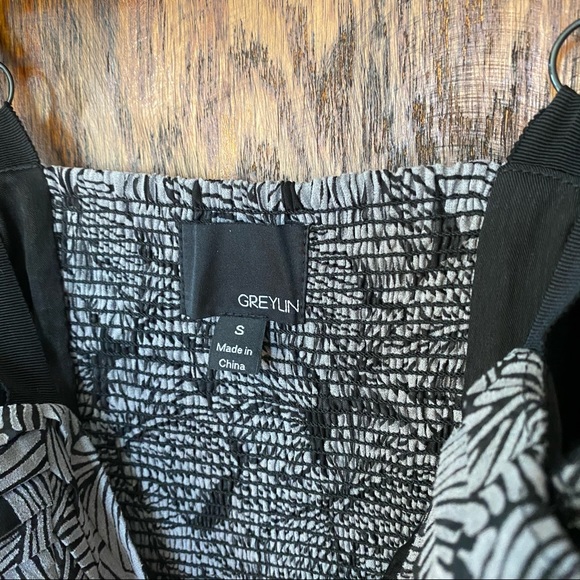 Anthropologie Greylin Leaf Print Pleated Dress SMA - Picture 8 of 10